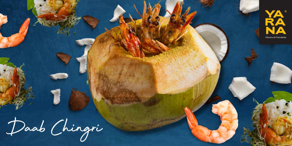 Daab Chingri: A Bengali Delicacy Served in Tender Coconut Shell at Yarana Restaurant